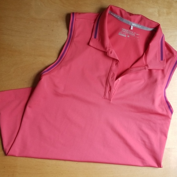 Nike Tops - Nike Golf Sleeveless Shirt Salmon Small Dri Fit